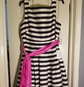 Navy Blue stripe Eliza  J Dress size 16